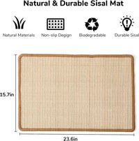 FUKUMARU Cat Scratcher Mat - Beige-1 Pack-23.6 x 15.7 Inch - image 2