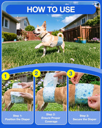 Dog Diapers Male Disposable, Belly Bands for Male Dogs, S 26pcs – Essentials for Dogs - XS-52 - image 2
