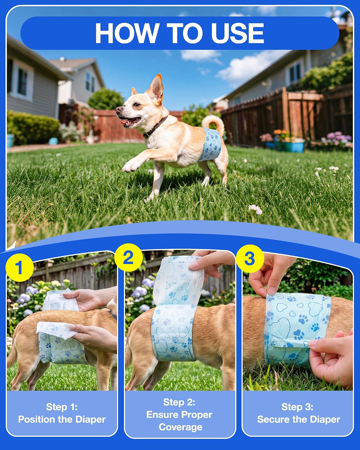 Dog Diapers Male Disposable, Belly Bands for Male Dogs, S 26pcs – Essentials for Dogs - XS-52 - image 2