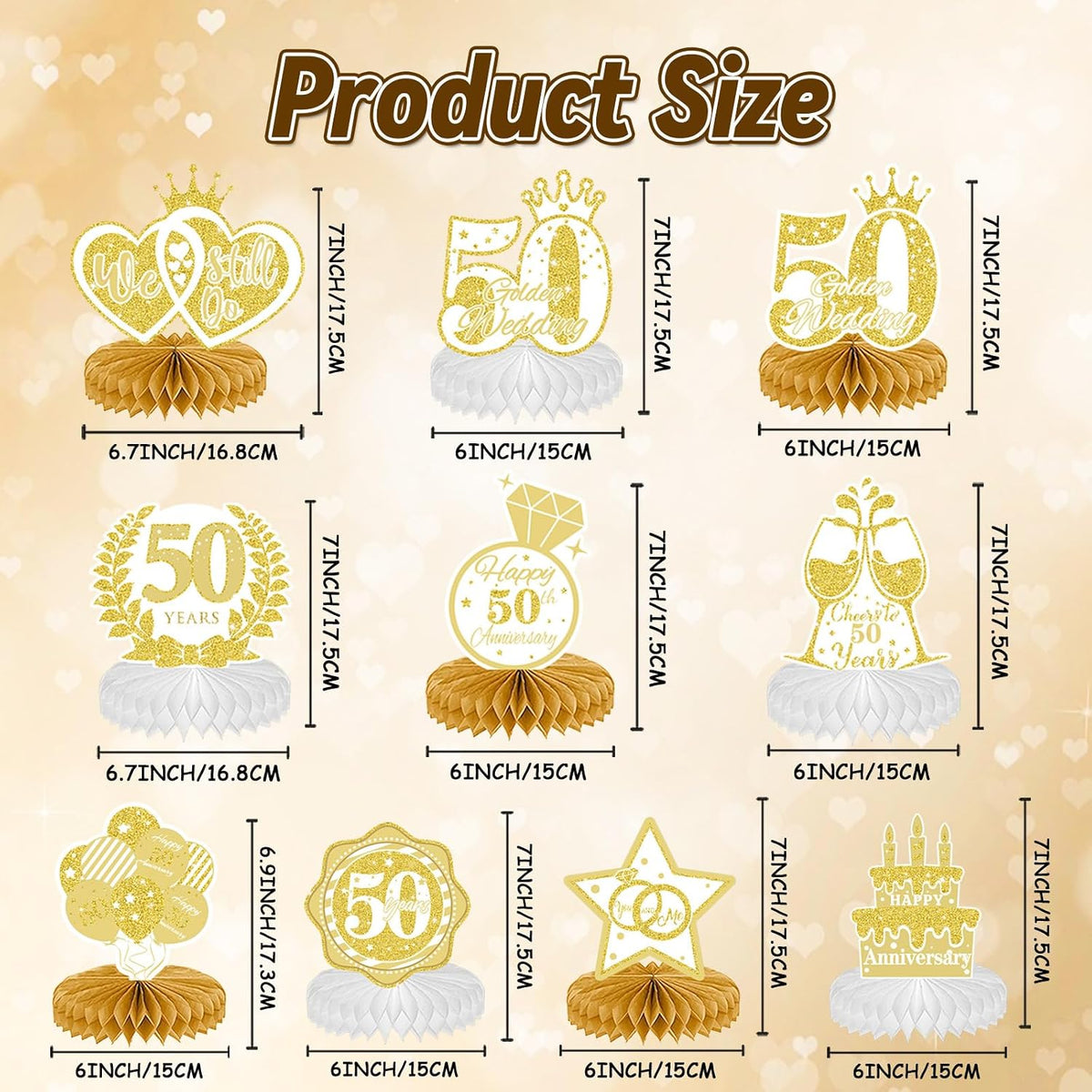10 Pcs Retirement Party Decorations - 50th Anniversary Style - image 2