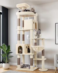 Globlazer Giant Cat Tree for Indoor Large Cats, F83 - 83inch / Beige