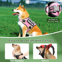 Service Dog Vest Harness and Leash Set+10 Patches - Small / Pink - image 3