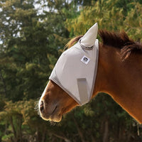 Horse Fly Mask, Adjustable Fly Masks for Horses with Ears, UV Protection from Insect Pests Comfort Mesh Without Nose Average Size Horses Accessories(Extra Large)