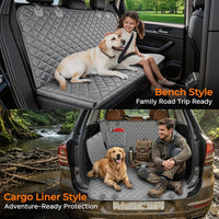 URPOWER Dog Car Seat Cover for Back Seat - Grey / XL - 60" Length - image 2