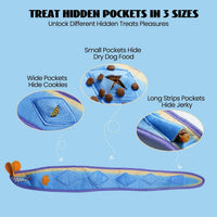 Nocciola EEL Squeaky Dog Toy - No Stuffing Blue Eel - image 4