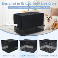 Explore Land Breathable Dog Crate Cover - 42"L x 28"W x 31"H / Black - image 3