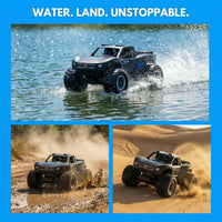 KB KAIBO 1:16 Amphibious Remote Control Car - Blue - image 3
