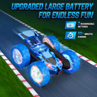 Hamdol Remote Control Car for Kids - Blue / Glow (Headlights & Wheel Lights) - image 3