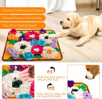 Snuffle Mat for Dogs Pet Treats Feeding Mat for Small/Medium Breed - Orange - image 2