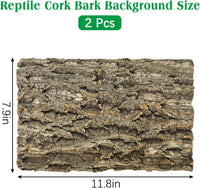 10PCS Cork Tile Background Bark 7.9”Lx7.9”W Reptile Tank Background - 2PCS - 11.8” x 7.9” - image 2