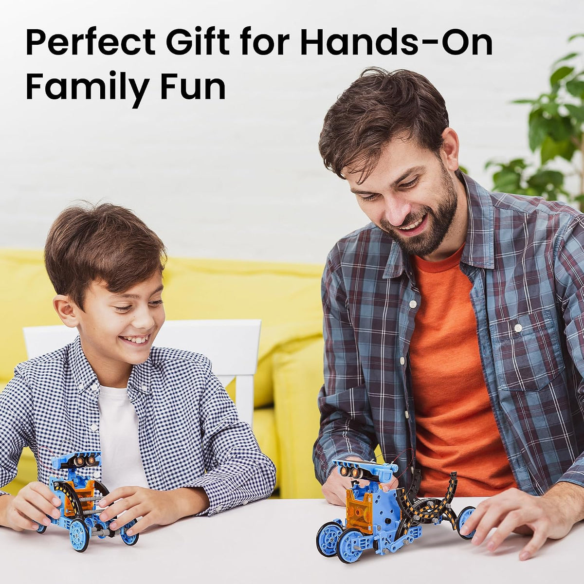Sillbird 12-in-1 Solar Robot Building Kit STEM Gift for Boys Ages 8-13 – Fun for Kids & Family - Orange Blue - image 2