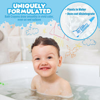 Tub Works Smooth Bath Crayons Bath Toy, Nontoxic - Bath Colors Set - image 4
