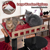 Maine Coon Cat Tree, Heavy Duty Cat Tower for 20 lbs+, GCT033G – Essentials for Cats - 60 inches / Black and red - image 2