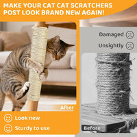 White Sisal Rope for Cat Tree and Scratching Post 5mm 1/5 Inch - White Φ5mm/0.2inch / 50FT - image 4
