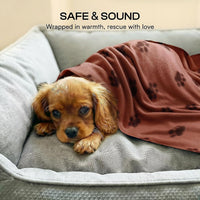 LINENLUX Fleece Dog Blankets 6-Pack - Coffee / 45x31 inch (Pack of 6) - image 4