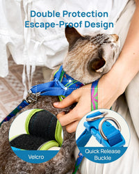 Upgraded Cat Harness and Leash Set - Hawaii Green / M - image 4