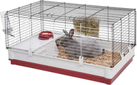 Midwest Homes for Pets Deluxe Rabbit & Guinea Pig Cage - Maroon/White / Standard Rabbit Cage - image 2