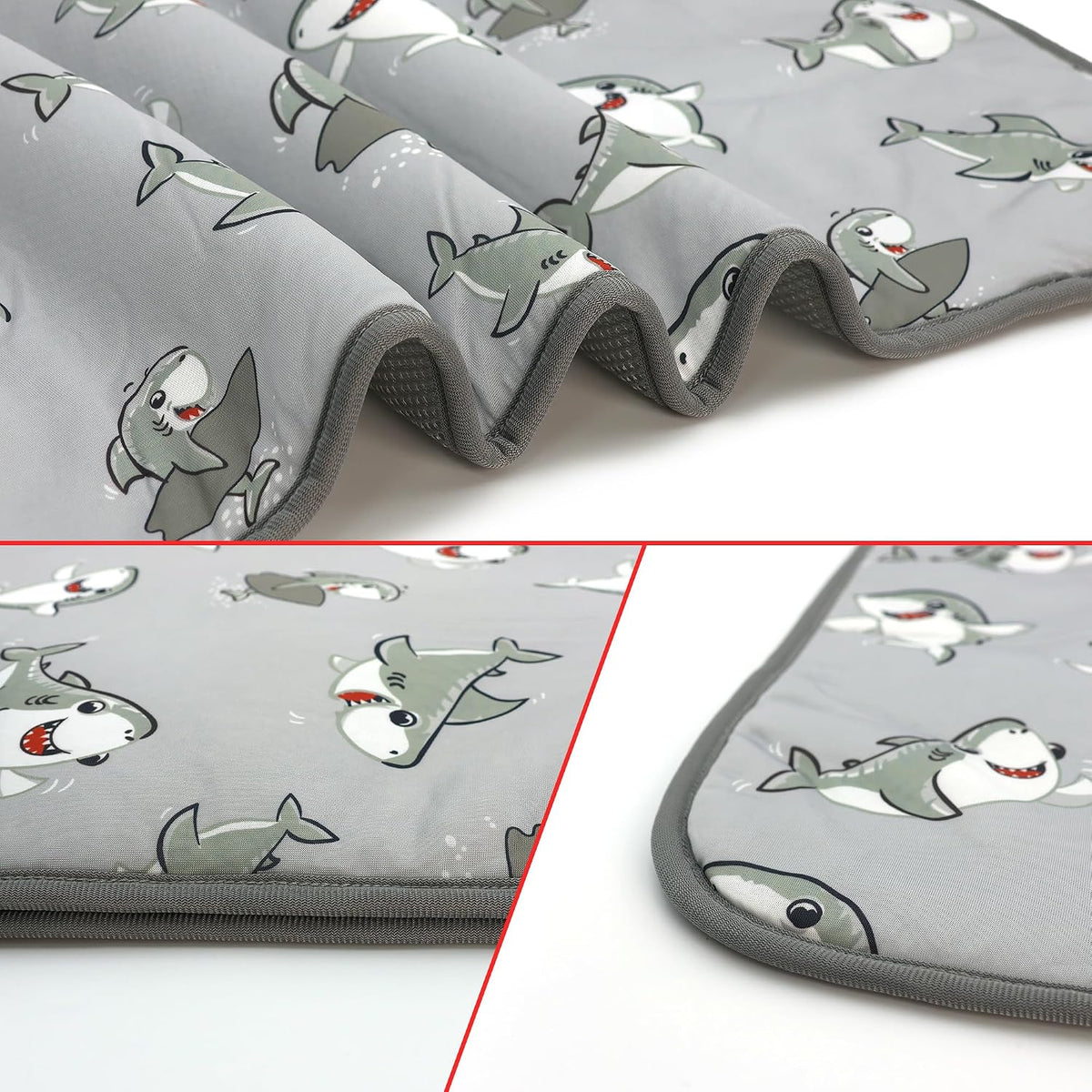 NACOCO Summer Pet Cooling Mat - M: 19.5" x 27.5'' / Grey Shark - image 2