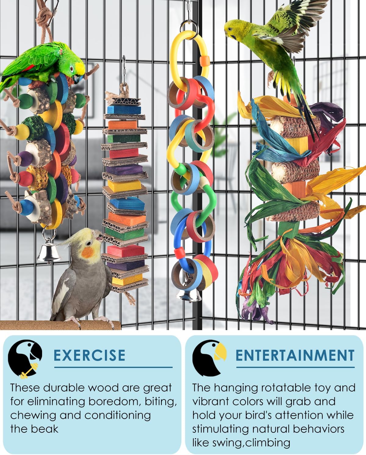Bissap 2 PCS Bird Chew Toys - 4 PCS - image 4