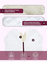 Close Contact Non-Slip Design Horse Riding Pad Moisture-Wicking Shock Absorbing English Saddle Pad for Horses