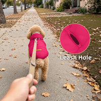 Vecomfy Warm Dog Coats with Hoodie - Large / Pink - image 2
