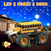 Desdoni 1:18 scale remote control school bus toy with LED headlights - view 3