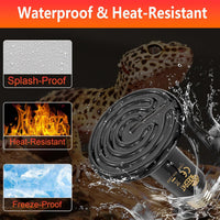 150W Reptile Heat Lamp, Pack of 2 Ceramic Heat Emitters for Reptile Geckos, Lizard, Iguana, Bearded - 150 Watts / 3pcs/Black - image 3