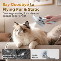 Pecute Self-Cleaning Steam Dog Cat Brush for Heavy Shedding/Long Coats – Essentials for Cats - White - image 3