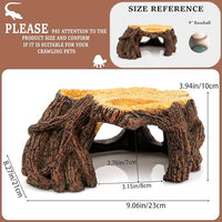 Reptile Hide Cave, Naturalistic Terrarium Décor, Safe Hideout for Ball Pythons, Bearded Dragons, Leopard Geckos