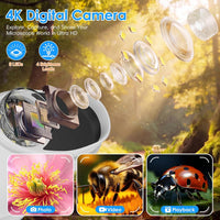 4K 1000X Handheld Digital Microscope for kids 2.0" IPS Screen – Fun for Kids & Family - White - image 3