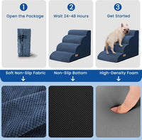 Dog Stairs for Small Dogs & Cats - Blue / 4 - image 3