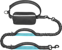 Hands Free Dog Leash with Zipper Pouch - Black / Medium