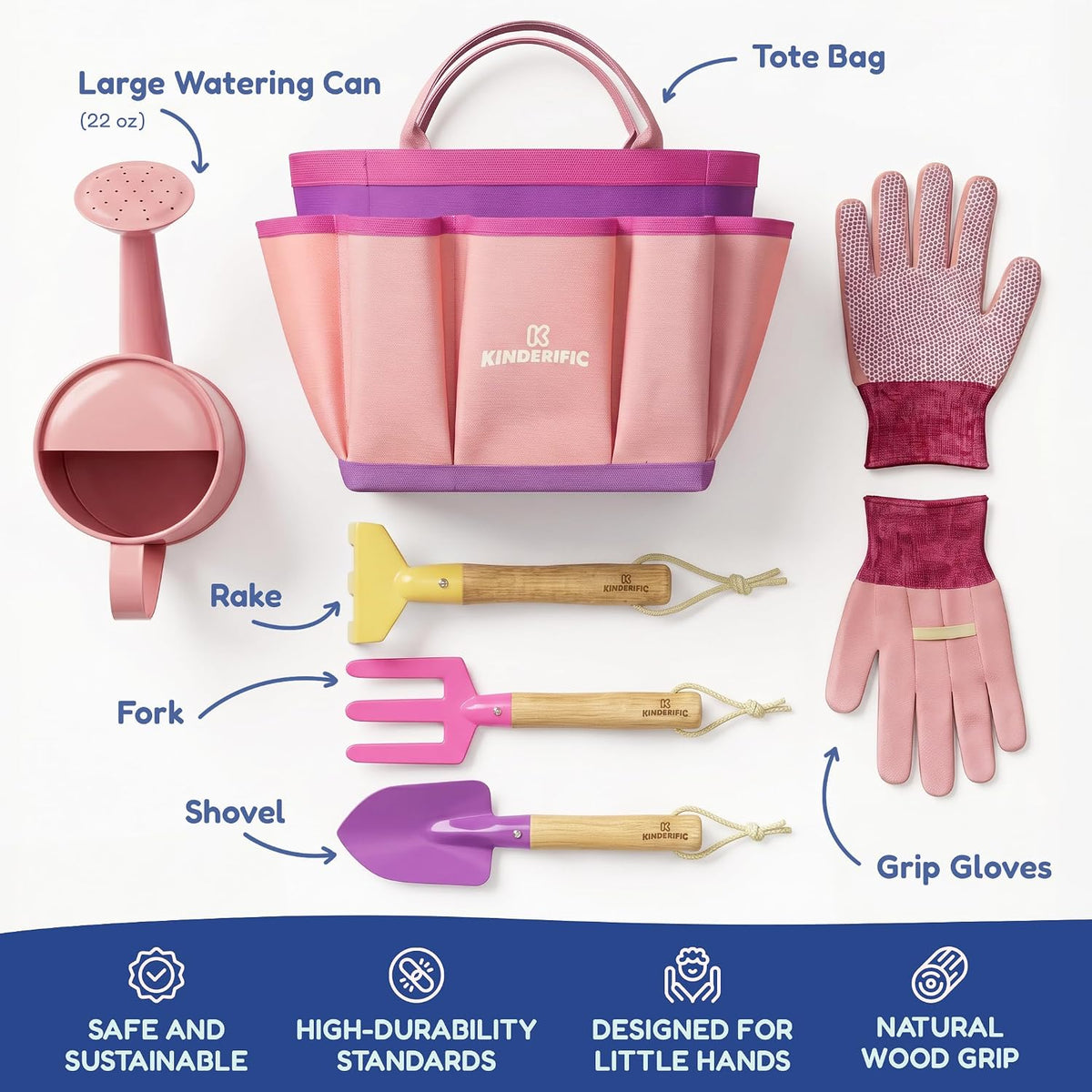 Gardening Set, Tool Kit, for Kids, STEM, Includes Tote Bag - Princess Pink - image 3