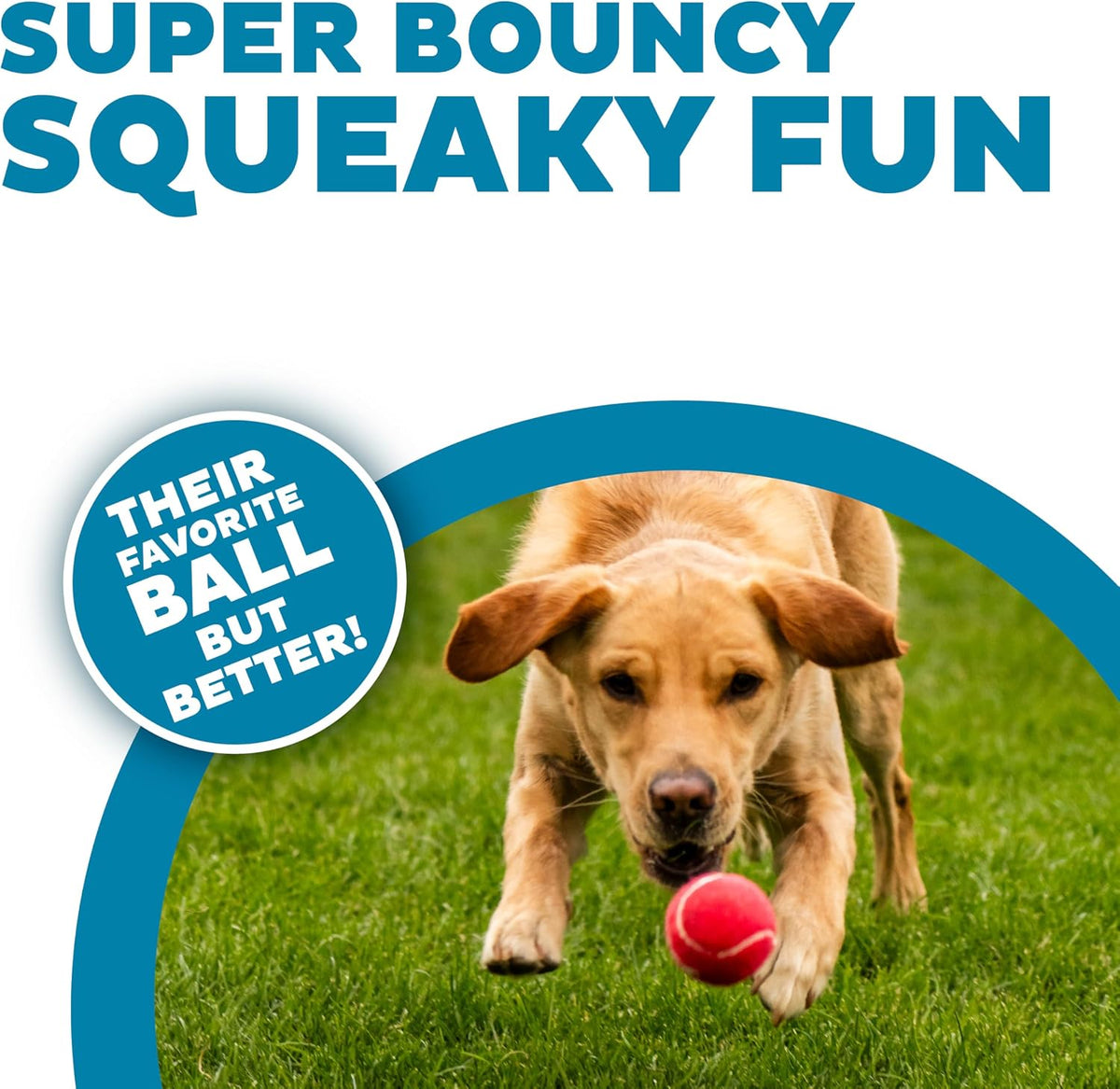 Outward Hound Squeaker Ballz Tennis Ball Dog Toy, 2.5", 4‑Pack - Multi Squeaker Balls / Medium / 4-Pack - image 2