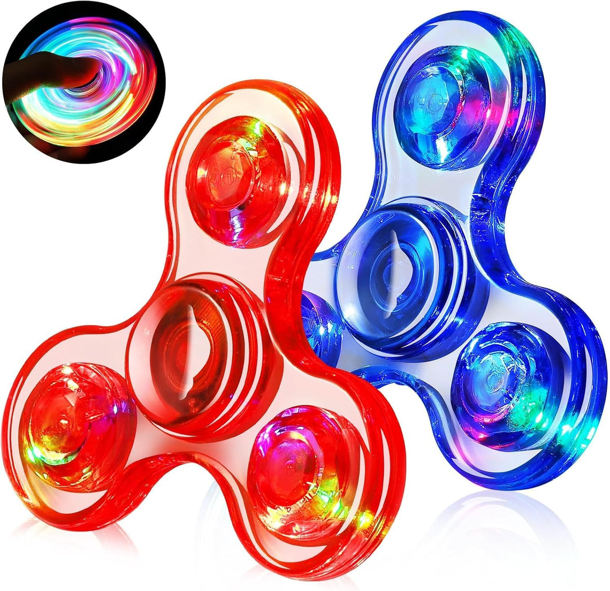 Gigilli Fidget Spinners for Kids 2 Pack - Red&blue