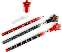 TINYMILLS 24-pack ninja stacking push pencils with star-shaped eraser caps - view 3