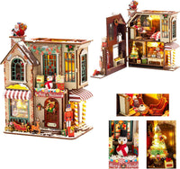 OZJAY Warm Christmas Lodge miniature house kit for adults with LED lights - view 6