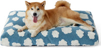 LE SURE Cute Aesthetic Dog Bed for Crate - 35.0"L x 22.0"W x 4.0"Th / Blue Checkered