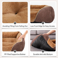 MIXJOY Dog Bed for Large Medium Small Dogs - Caramel Brown / M(25’’x 21’’x 8’’) - image 4