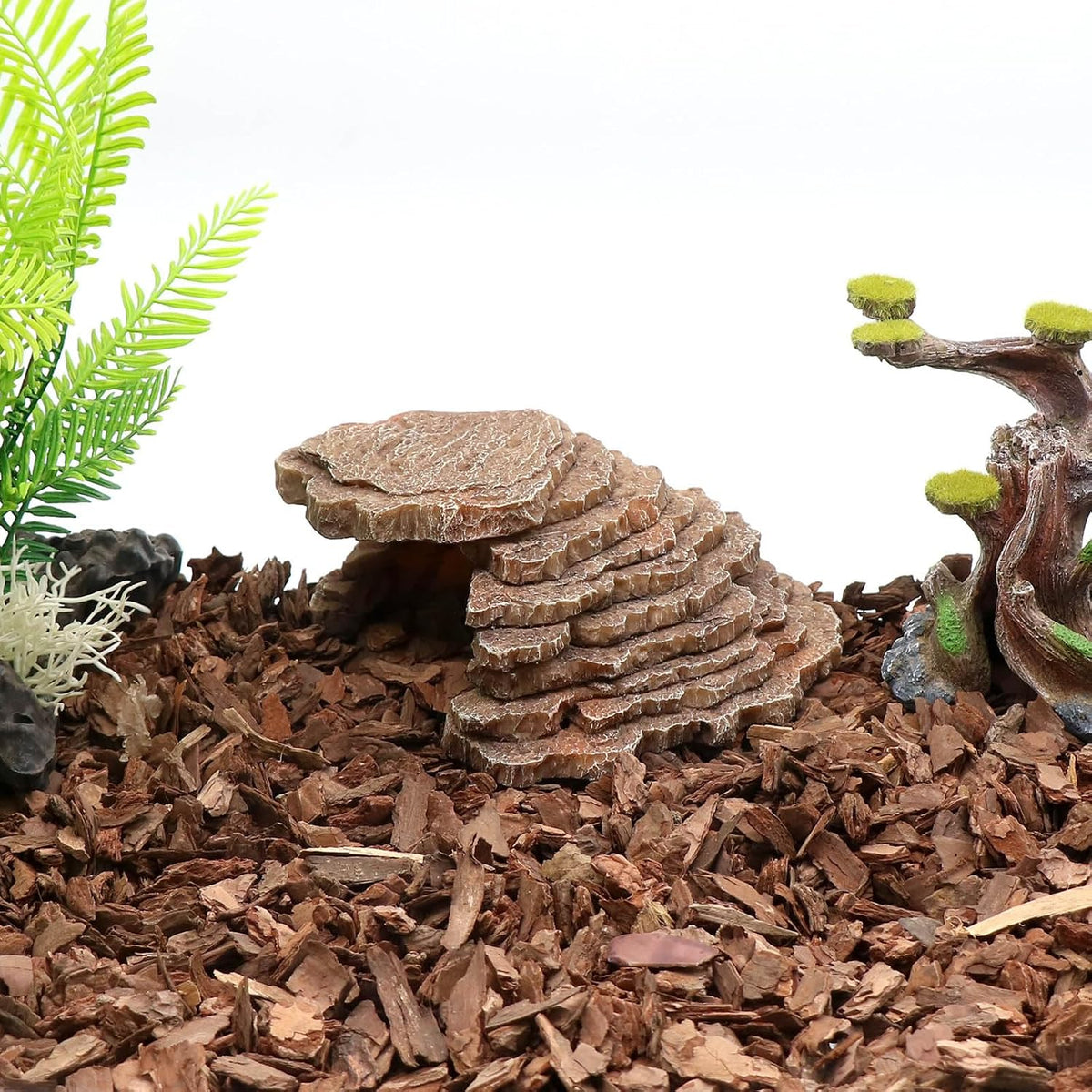 Gecko Hide Shale Scape Step Ledge - Small-7.3 * 4.4 * 3 - image 4