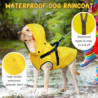 Dog Raincoat: Dog Rain Jacket with Reflective Harness & Removable Hood - X-Large - image 4