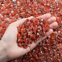 LAIDANLA Rose Quartz Crushed Stone Crystal Chips Bulk - Red Agate / 0.55 Pound-（0.28"-0.35"） - image 2