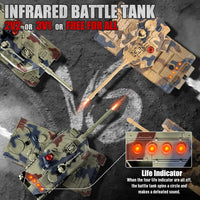 Supdex 1/24 RC battle tank set, M1A2 and Leopard II tanks with remotes - view 8