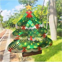 FANTAART Christmas wind spinner, 12 inch stainless steel snowman yard sculpture - view 4
