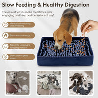 FunFurry Snuffle Mat for Dogs, Dog Puzzle Mat - Navy / 14" X 12"-Portable - image 4