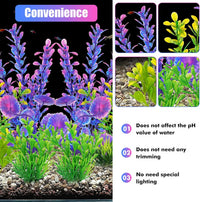 AQUANEAT Artificial Fish Tank Plants - Purple - image 4