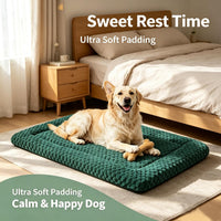 Dog Bed Mat, Reversible Crate Pad - 35"L*23"W*1.5"Th / Dark Green-1pc - image 3
