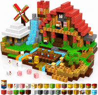 GraceDuck 300 PCS Magnetic Blocks, Magnetic Building Blocks - Farm
