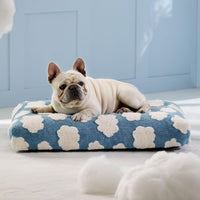 LE SURE Cute Aesthetic Dog Bed for Crate - 30.0"L x 20.0"W x 4.0"Th / Blue Checkered - image 2