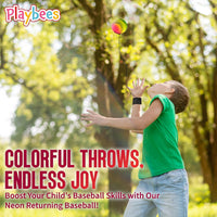 Playbees 12 neon wrist baseballs on elastic cords with Velcro wristbands - view 5